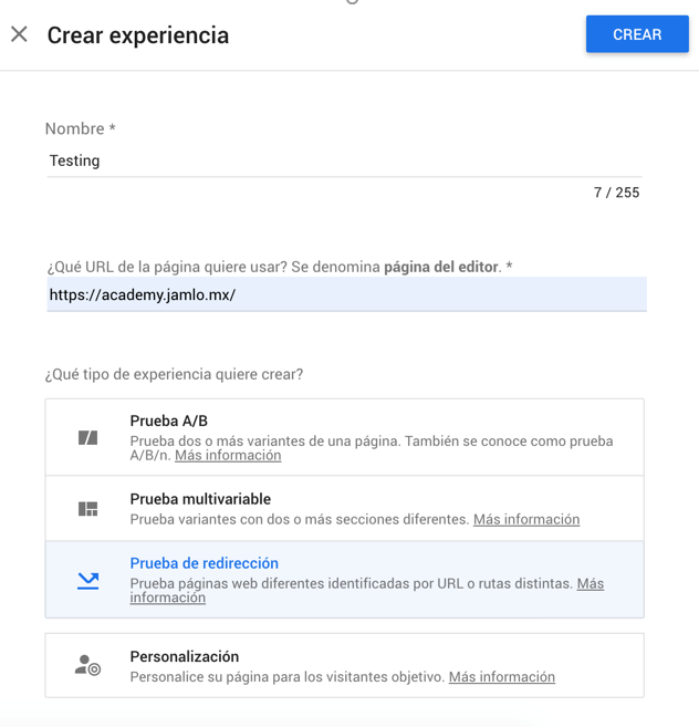 Tutorial-de-Google-Optimize-para-comparar-2-Landing-Pages-experiencia