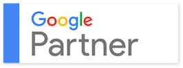 Un logotipo asociado a Google en un fondo blanco.