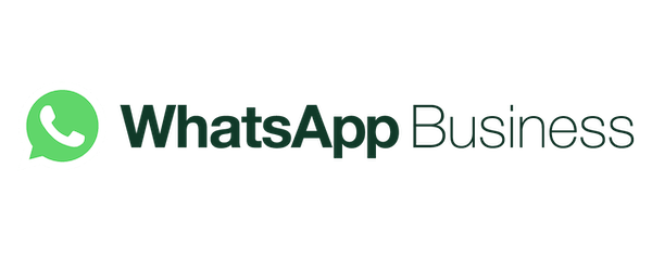 Logotipo de WhatsApp Business con el icono verde de WhatsApp seguido del texto "WhatsApp Business" sobre fondo claro.