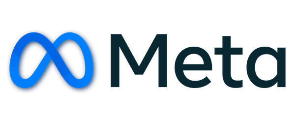Logotipo de Meta con un símbolo de infinito azul seguido de la palabra "Meta" en texto negro sobre fondo claro.